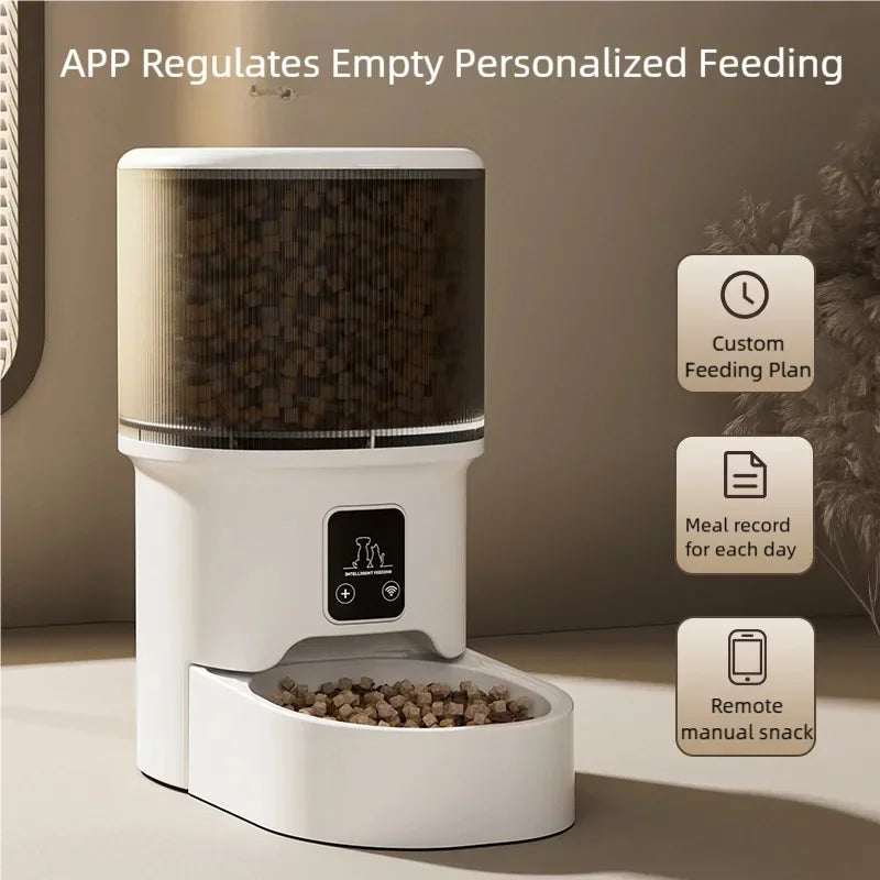 4L Intelligent WiFi Pet Feeder – Automatic Scheduled Feeding System with Smart App & Manual Control