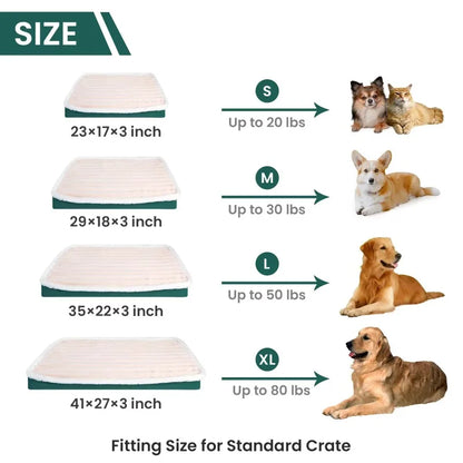 Premium Orthopedic Pet Mattress – Memory Foam Calming Bed for Dogs & Cats with Washable Removable Cover & Non-Slip Bottom