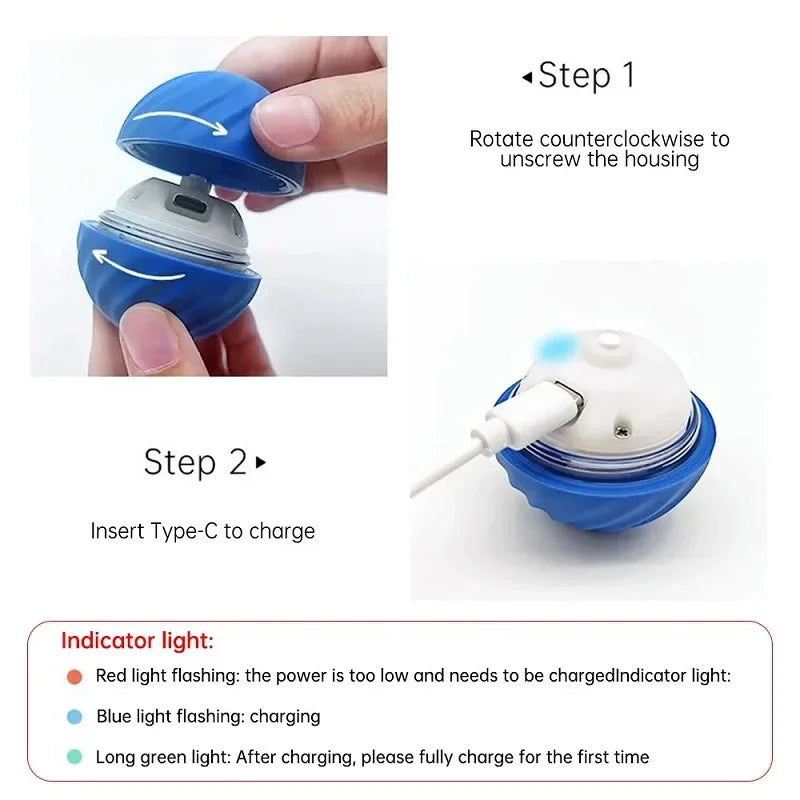 Premium Smart Motion Ball for Dogs – Interactive USB Rechargeable Rolling & Bouncing Toy