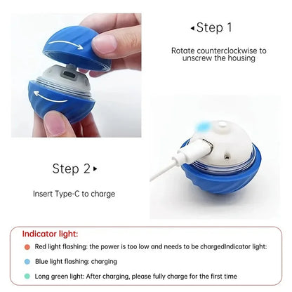 Premium Smart Motion Ball for Dogs – Interactive USB Rechargeable Rolling & Bouncing Toy