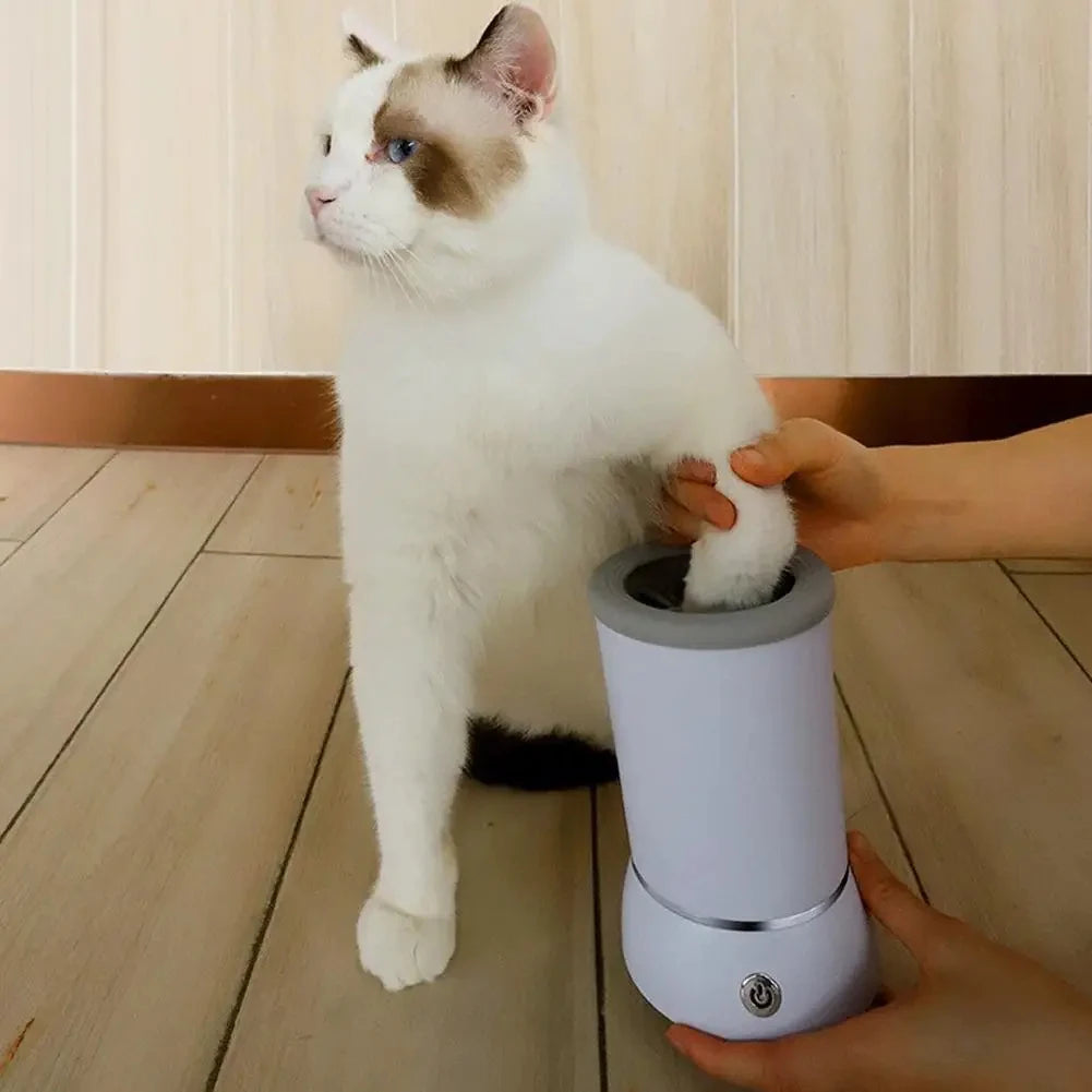Smart Automatic Pet Paw Cleaner – Quiet Electric Foot Washing Cup with USB Rechargeable System for Dogs & Cats