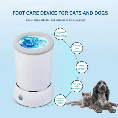 Smart Automatic Pet Paw Cleaner – Quiet Electric Foot Washing Cup with USB Rechargeable System for Dogs & Cats