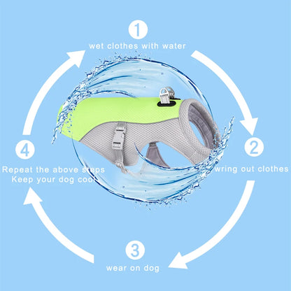 Dog Cooling Vest – Lightweight Breathable Summer Jacket with Heat & UV Protection for Small and Large Dogs