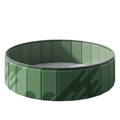 Heavy-Duty Foldable Dog Pool – Scratch-Resistant Portable Pet Bathing Tub with Drainage System