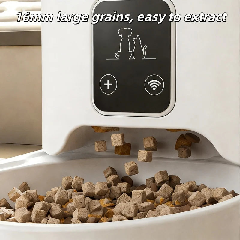 4L Intelligent WiFi Pet Feeder – Automatic Scheduled Feeding System with Smart App & Manual Control